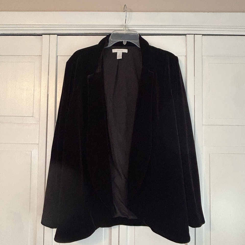 Chico's Black Velvet Blazer